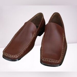 Men’s Delli Aldo Leather Loafers Brown Size 12